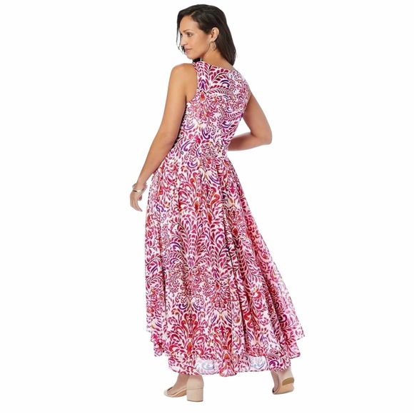 Jessica London women's plus size Georgette Flyaway Maxi Dress. - Picture 3 of 7